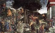 BOTTICELLI, Sandro Scenes from the Life of Moses Sweden oil painting artist
